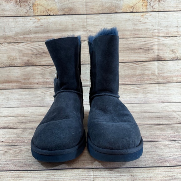 UGG Blue Baily Button Bling in Navy Size 9 - Picture 4 of 5